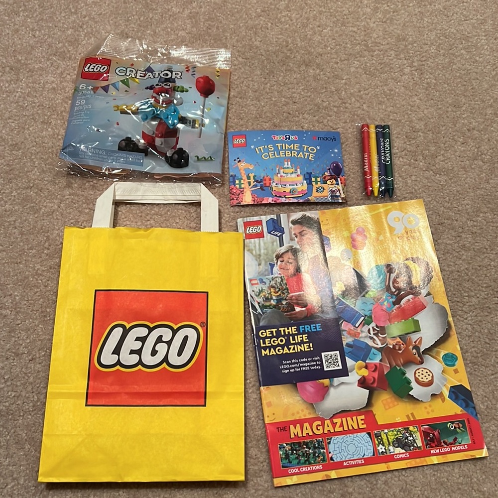 5pc New LEGO Creator Birthday Clown goodie bag